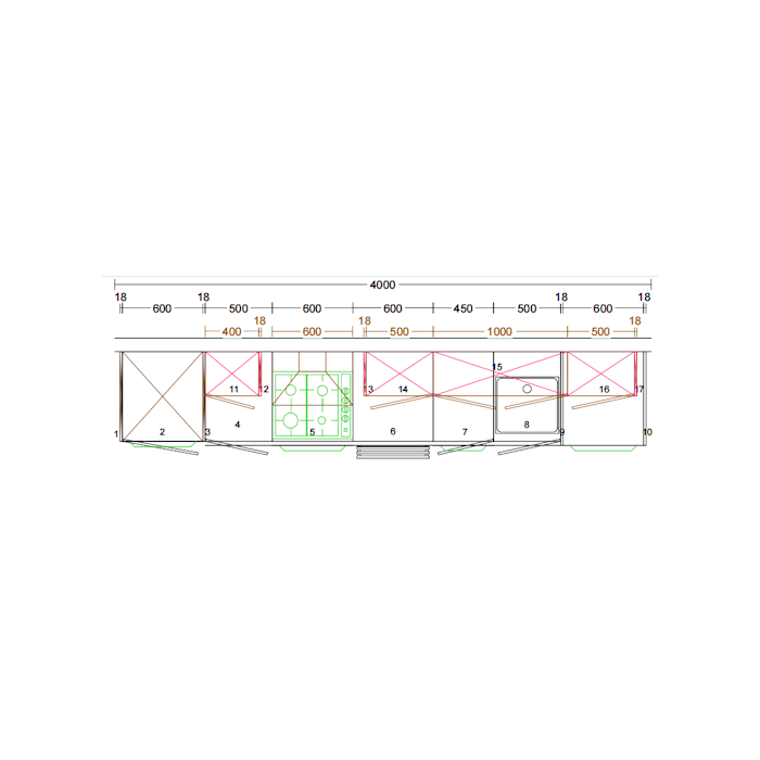 Medium Single Row Galley