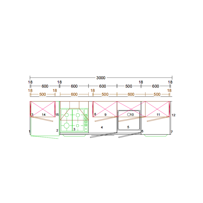 Small Single Row Galley