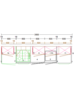 Small Single Row Galley